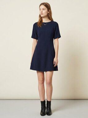 Zara | Dresses | Zara Dark Blue Denim Halter Mini Dress | Poshmark